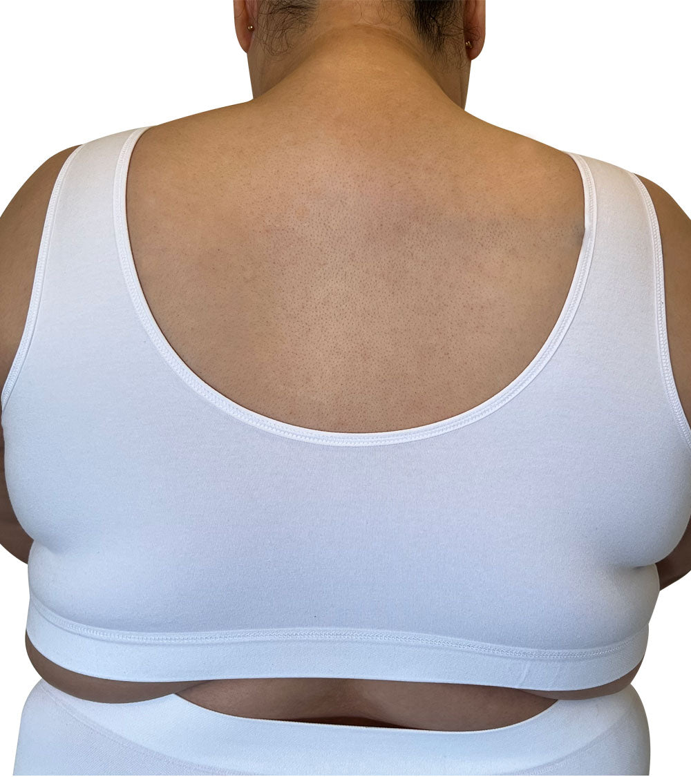 Easy-Open+ Bra Velcro Front Closure #1009+ White
