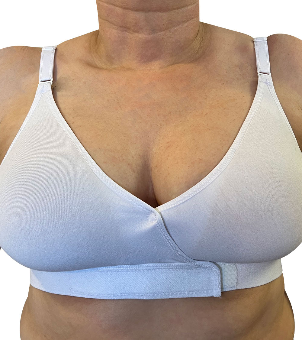 Easy-On Velcro Closure Bra Style #1016 White