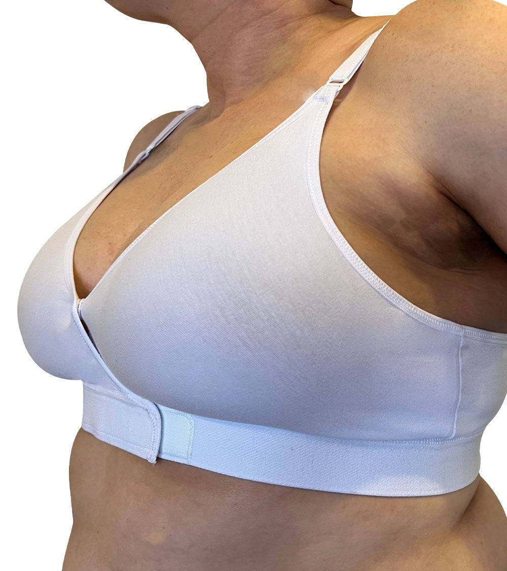 Easy-On Velcro Closure Bra Style #1016 White