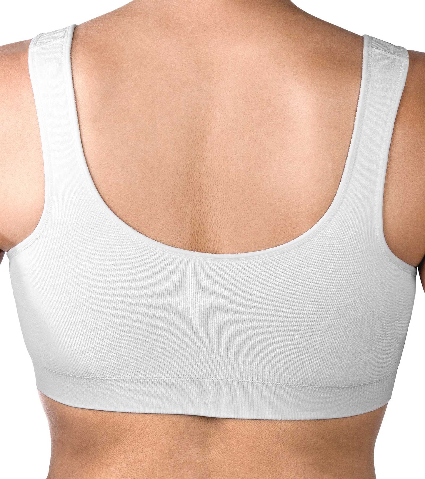 Seamless Zipper Bra #1008 - White