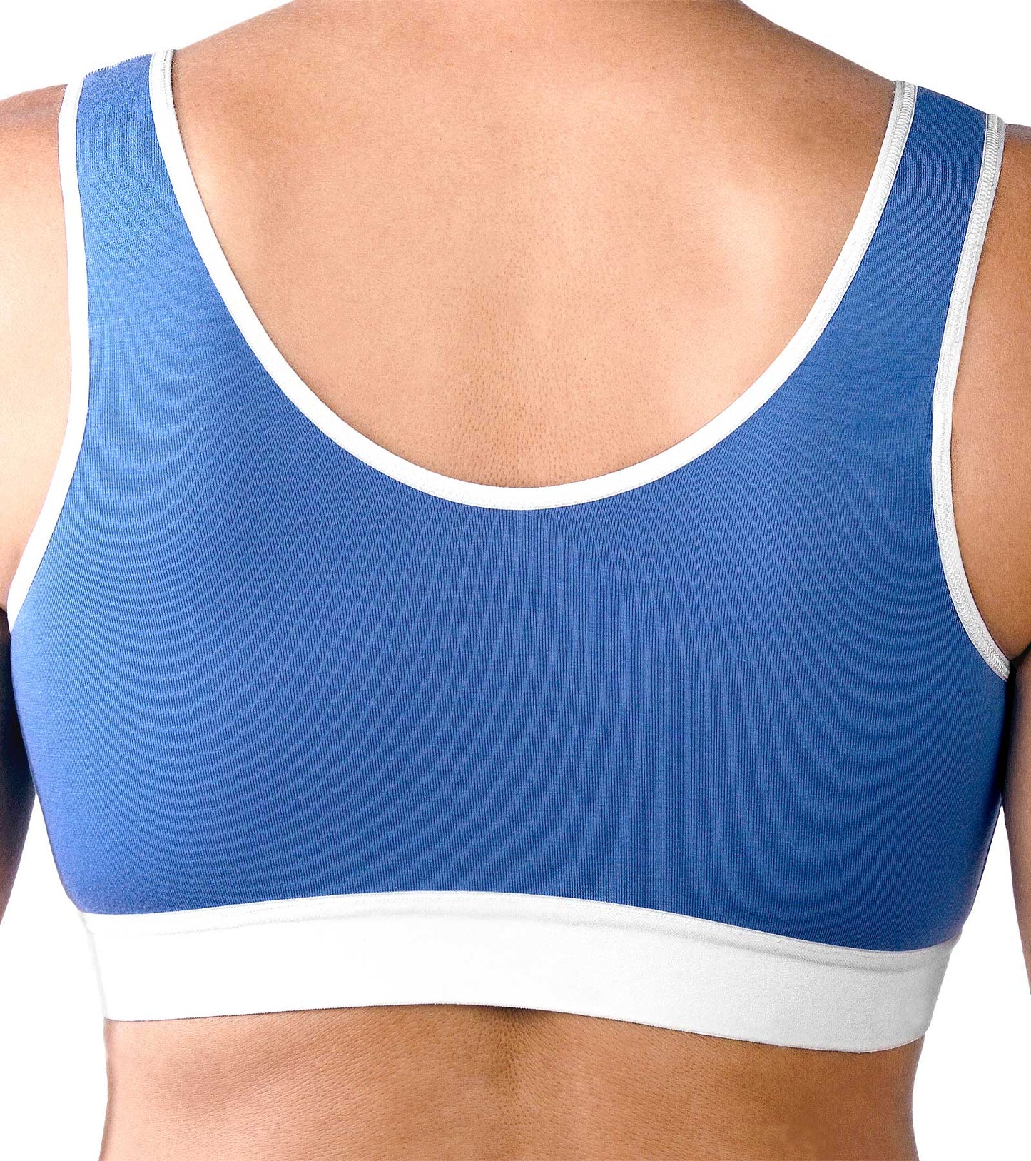 Easy-Open Velcro Front Closure Bra #1009 - Blue