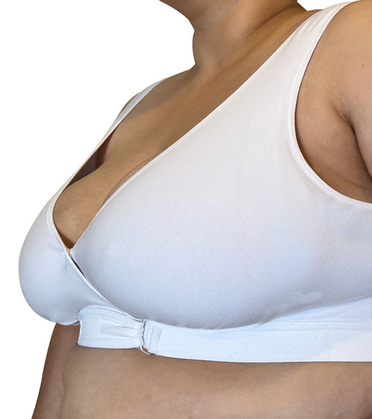 Easy-Open+ Bra Velcro Front Closure #1009+ White