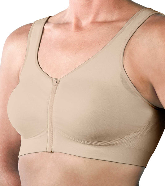 Seamless Zipper Bra #1008 - Nude