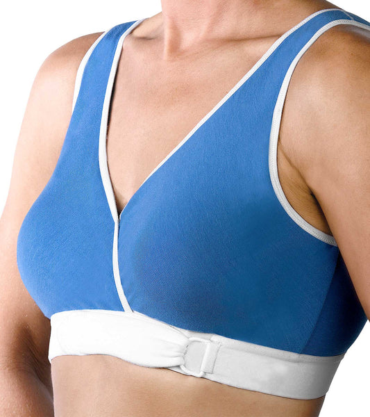 Easy-Open Velcro Front Closure Bra  #1009 - Blue