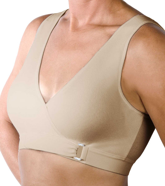 Easy-Open Velcro Front Closure Bra #1009 Nude